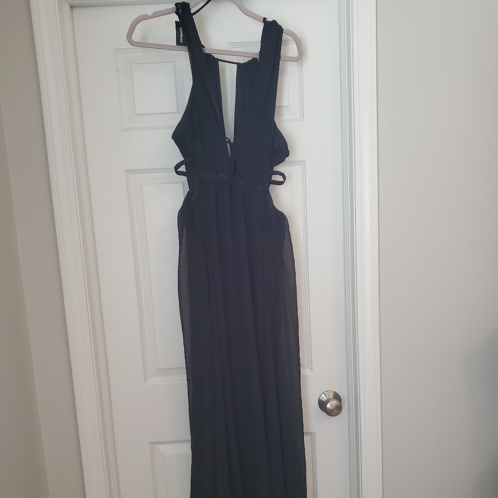 Express black strappy cut out dress